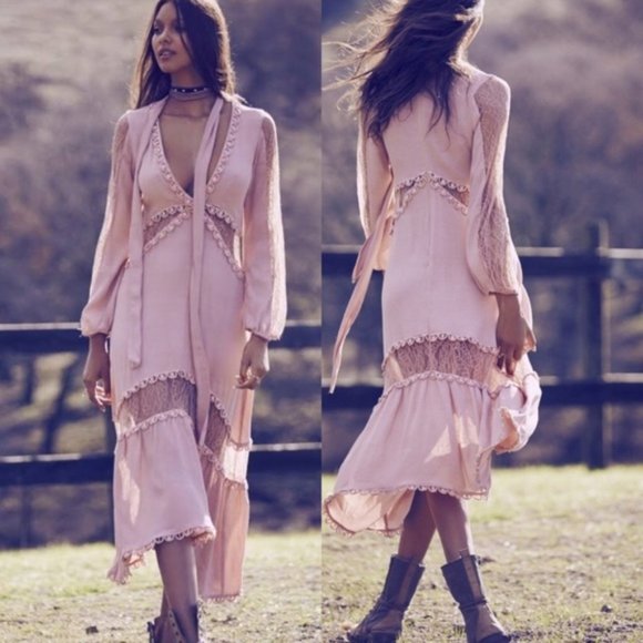 FOR LOVE & LEMONS - Lilou Midi Dress (Sz M) - Picture 2 of 7